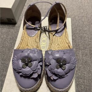 Jimmy Choo Floral Espadrille Sandals